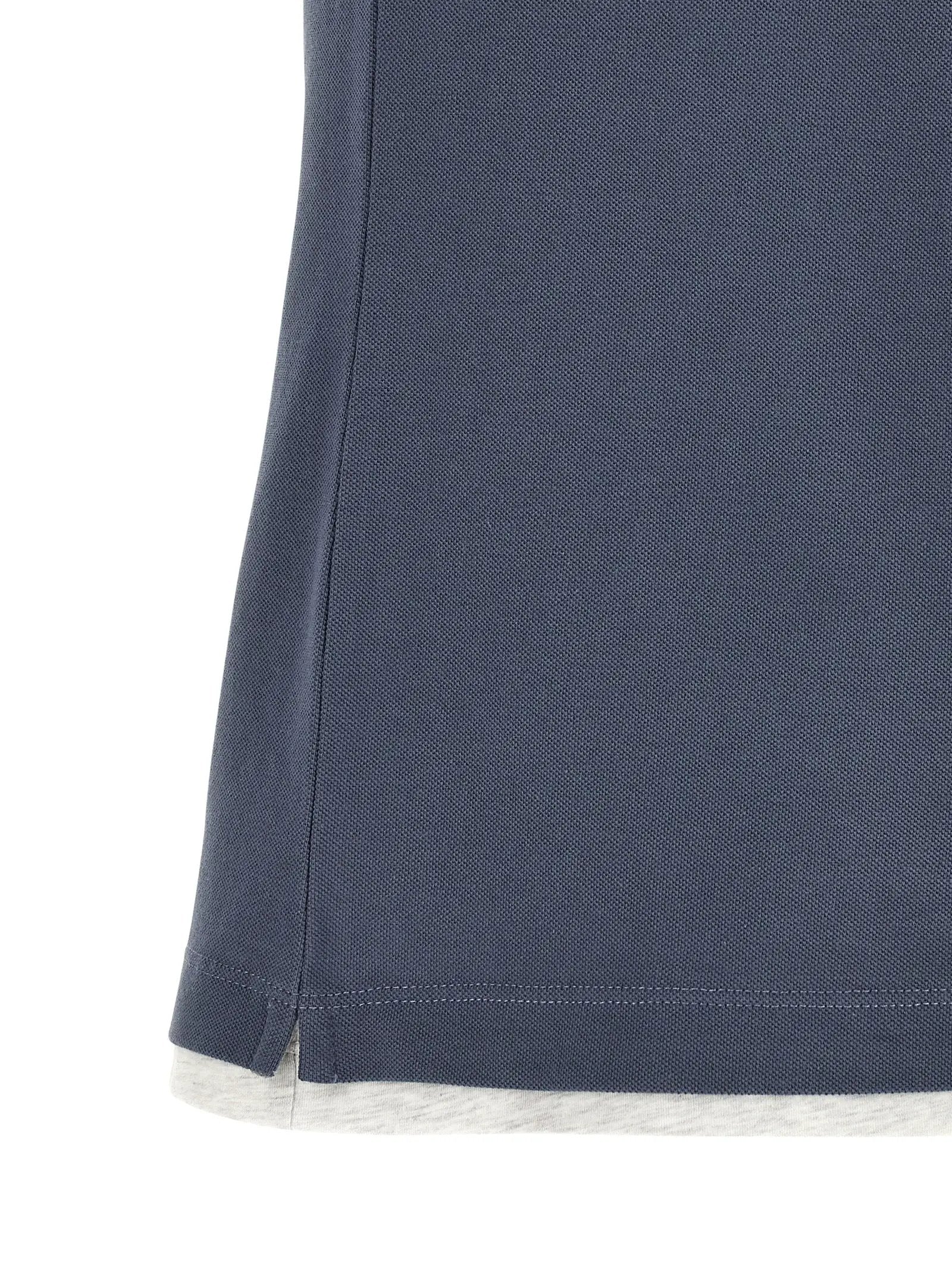Polo Brunello Cucinelli en coton bleu