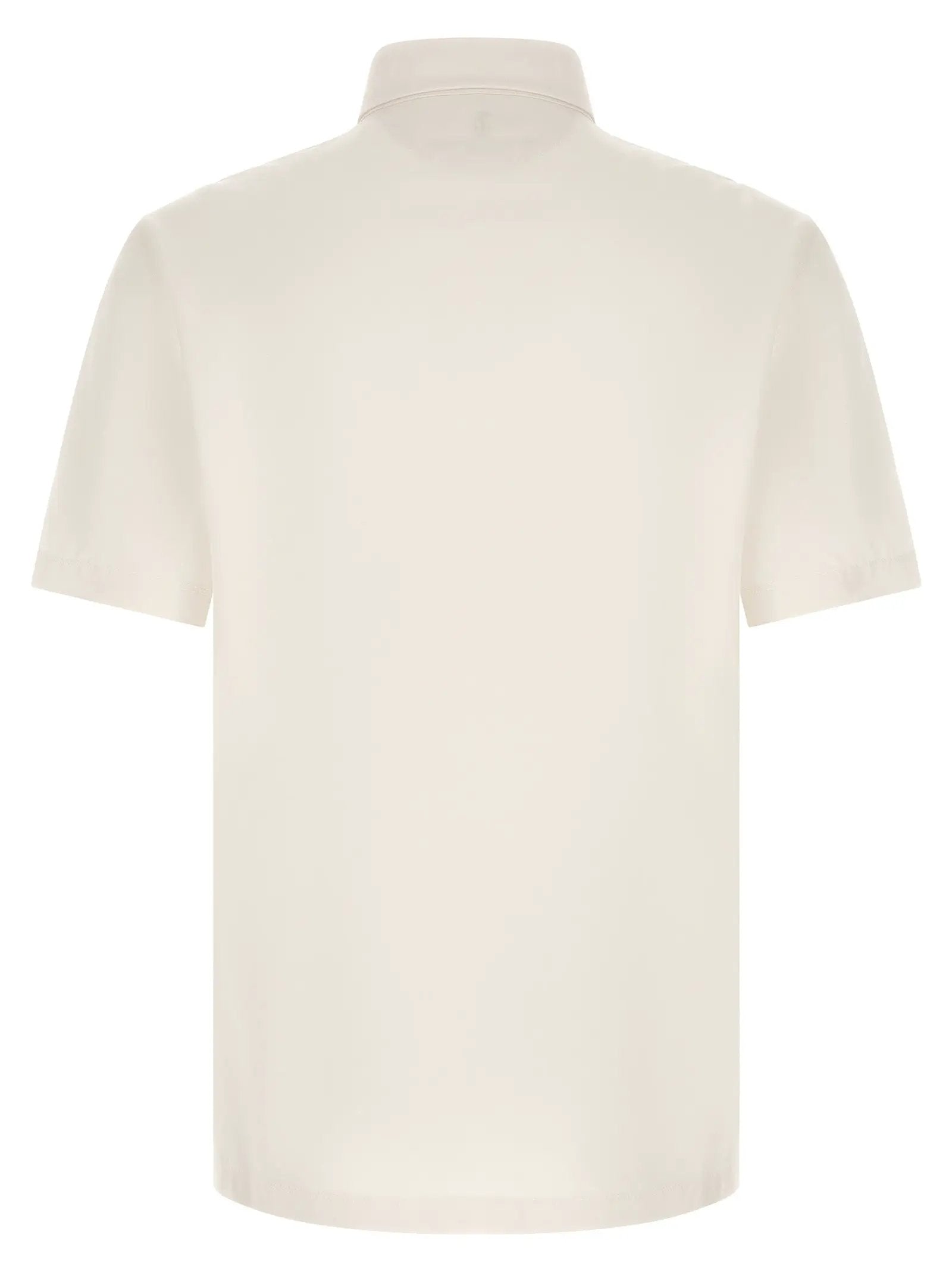 Brunello Cucinelli White Virgin Wool Polo Shirt