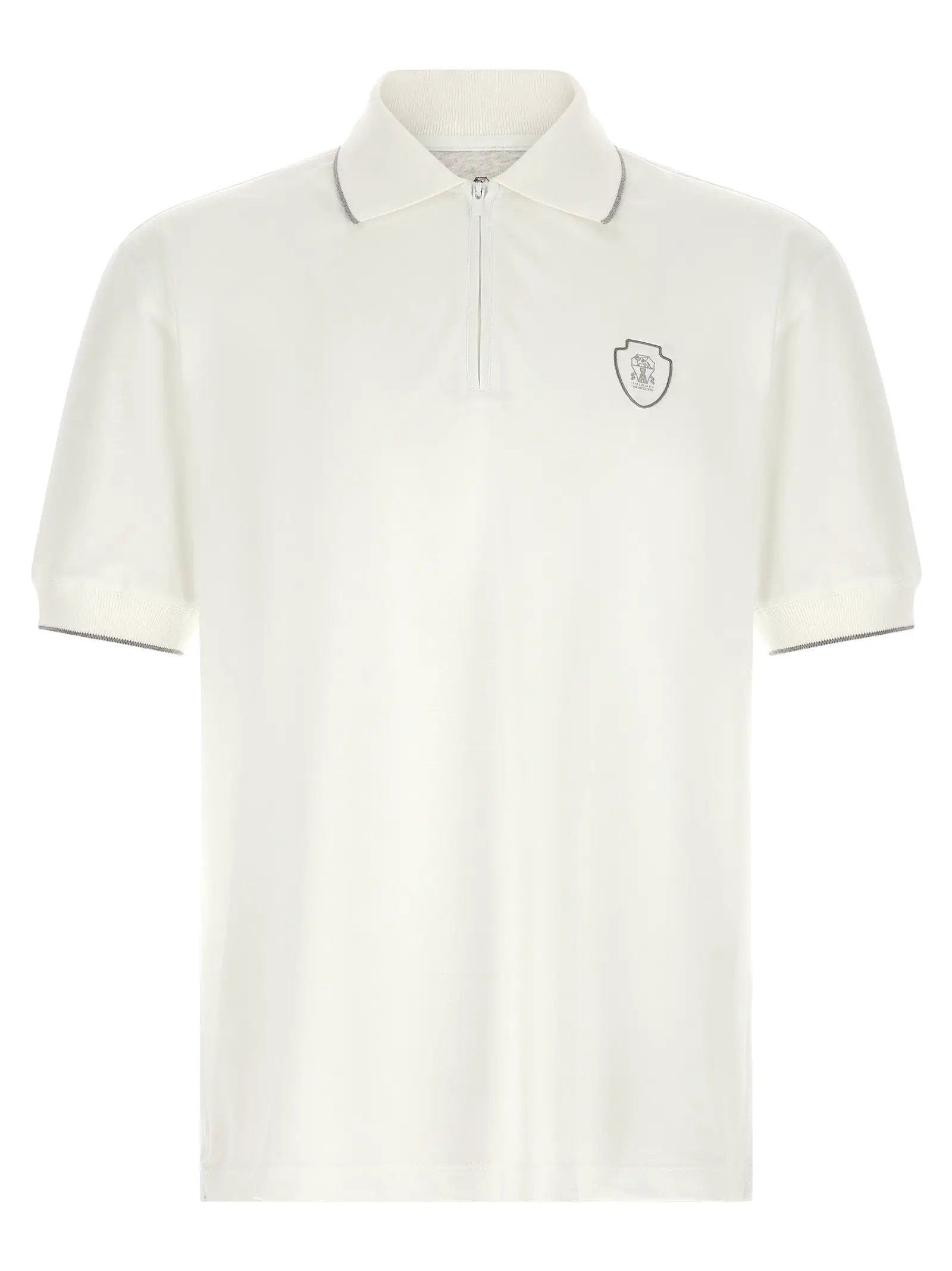 Brunello Cucinelli White Polyamide Polo Shirt