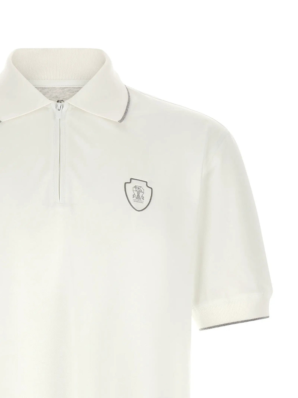 Brunello Cucinelli White Polyamide Polo Shirt
