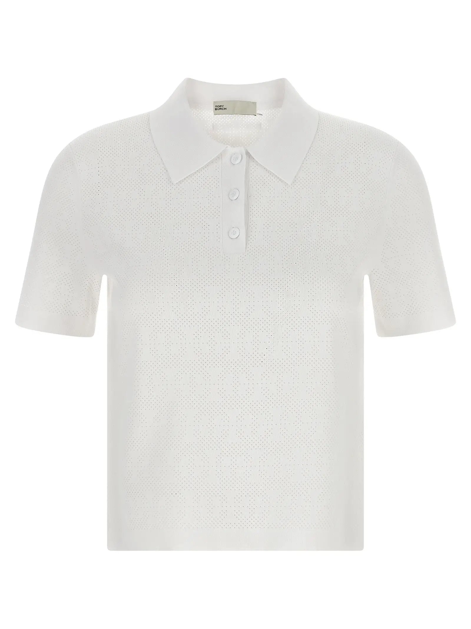 Tory Burch White Viscose Polo Shirt
