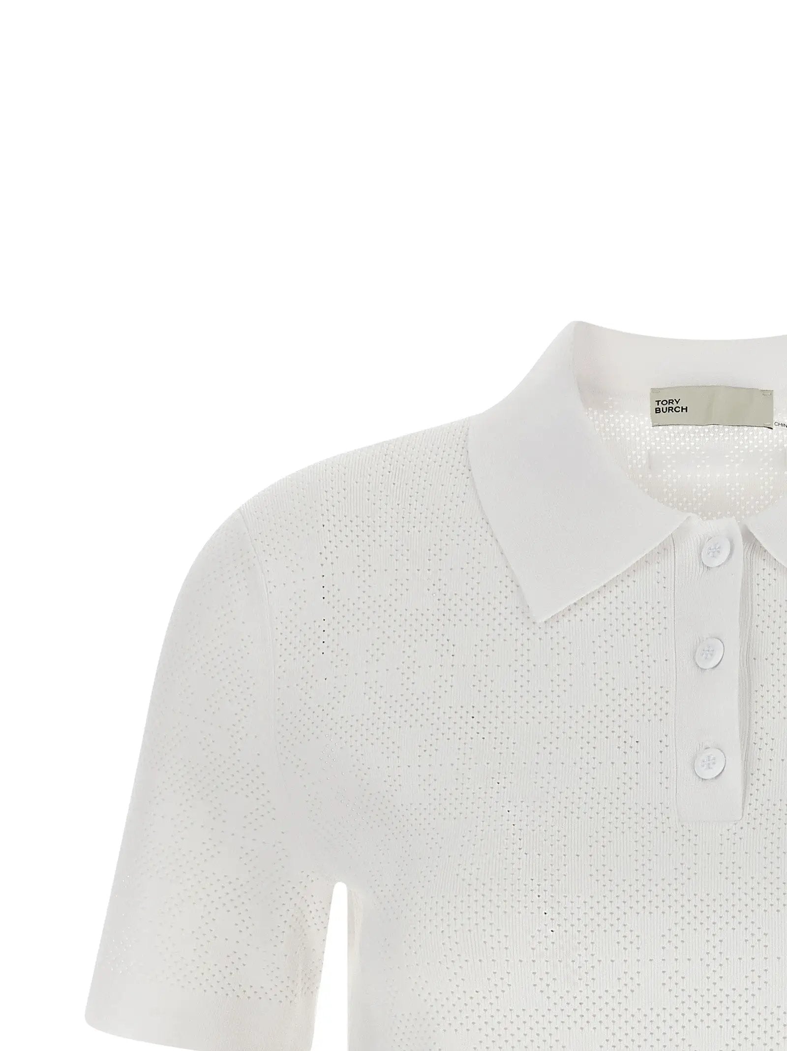 Tory Burch White Viscose Polo Shirt