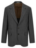 Brunello Cucinelli Gray Virgin Wool Blazer