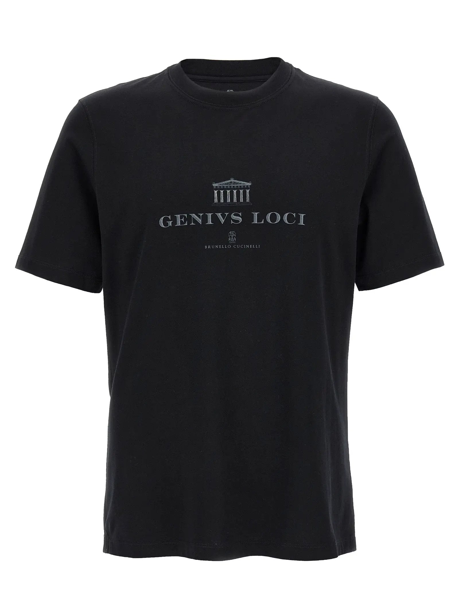 Brunello Cucinelli Black Cotton T-Shirt