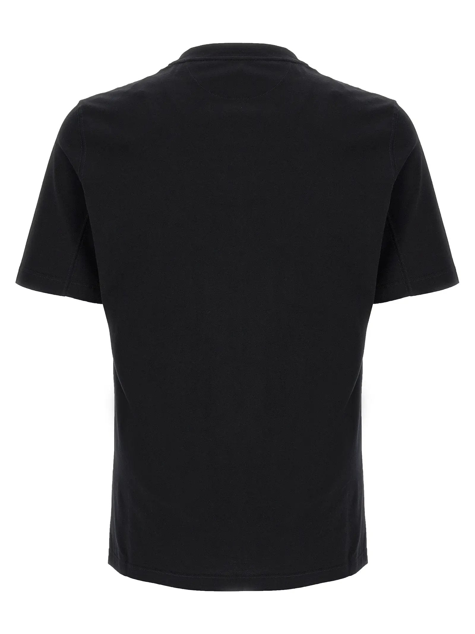 Brunello Cucinelli Black Cotton T-Shirt