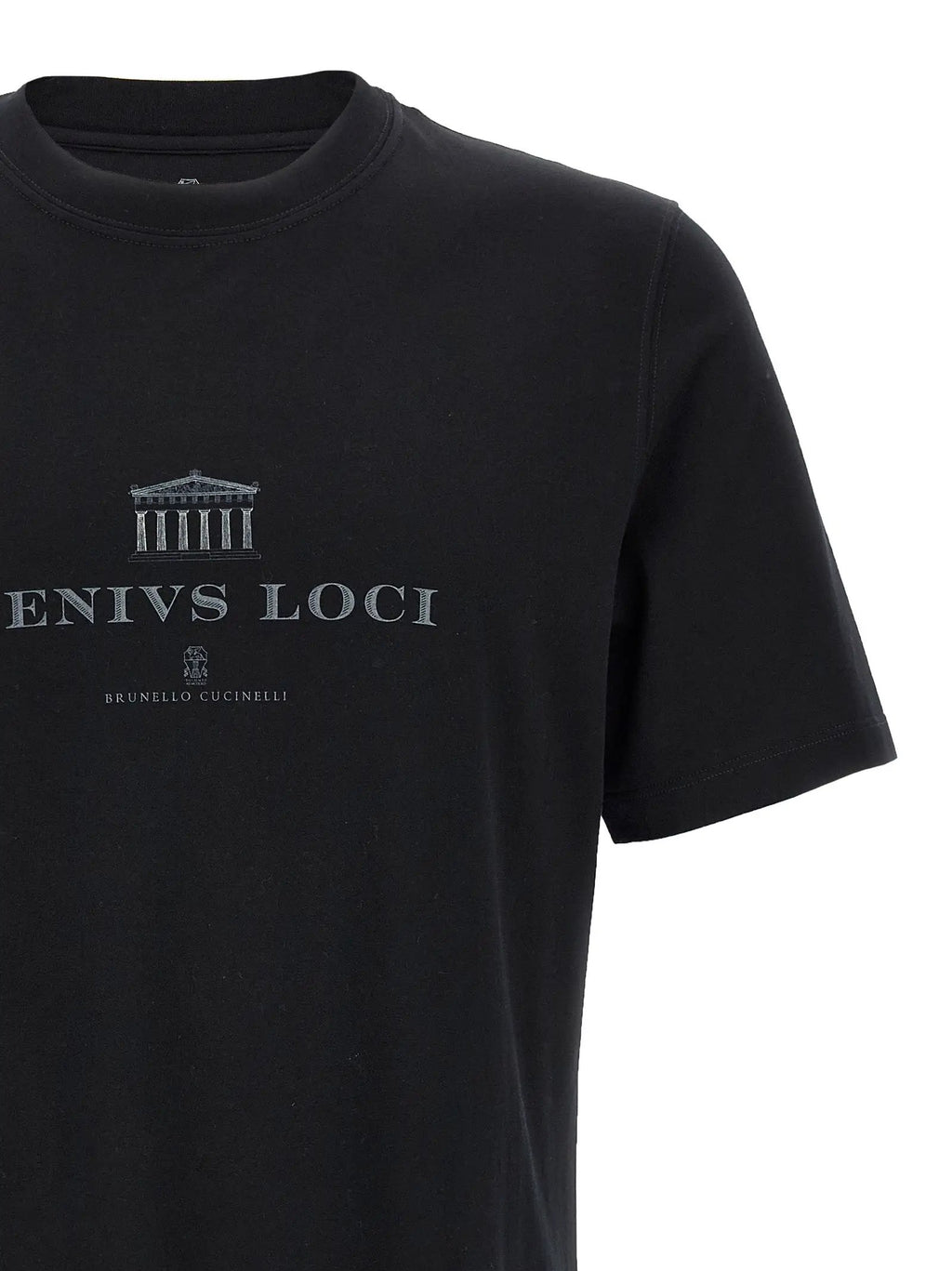 Brunello Cucinelli Black Cotton T-Shirt