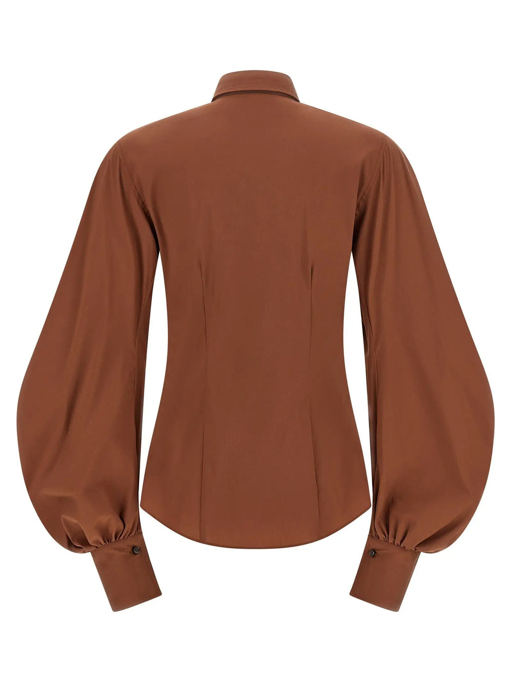 Brunello Cucinelli Brown Cotton Blouse