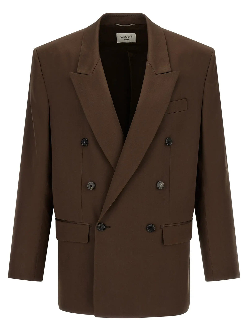 Saint Laurent Brown Silk Blazer