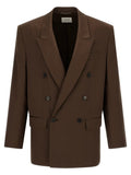 Saint Laurent Brown Silk Blazer