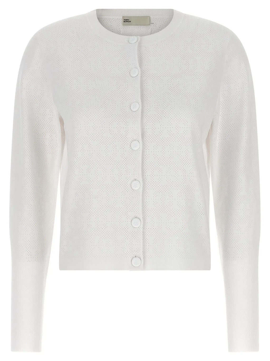 Tory Burch White Viscose Cardigan