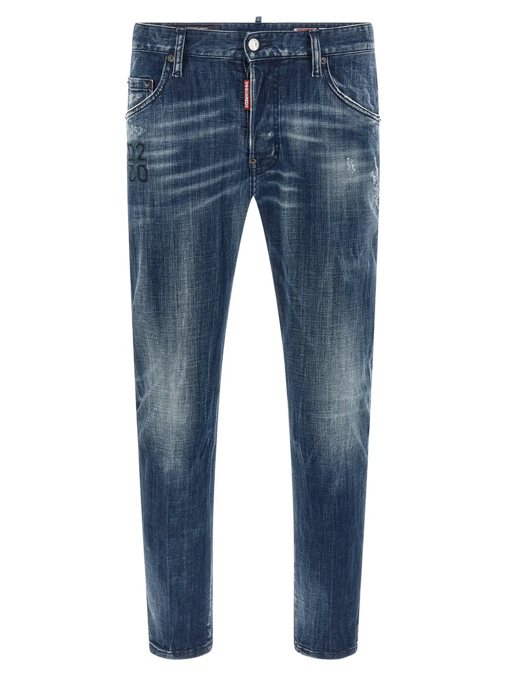 Jean Dsquared² bleu en coton coupe décontractée