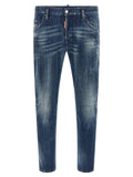 Jean Dsquared² bleu en coton coupe décontractée