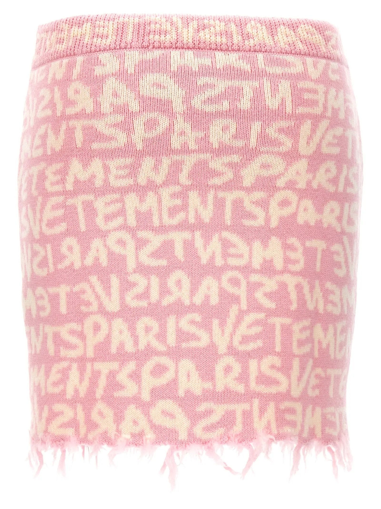 Vetements Multicolor Merino Wool Long Skirt