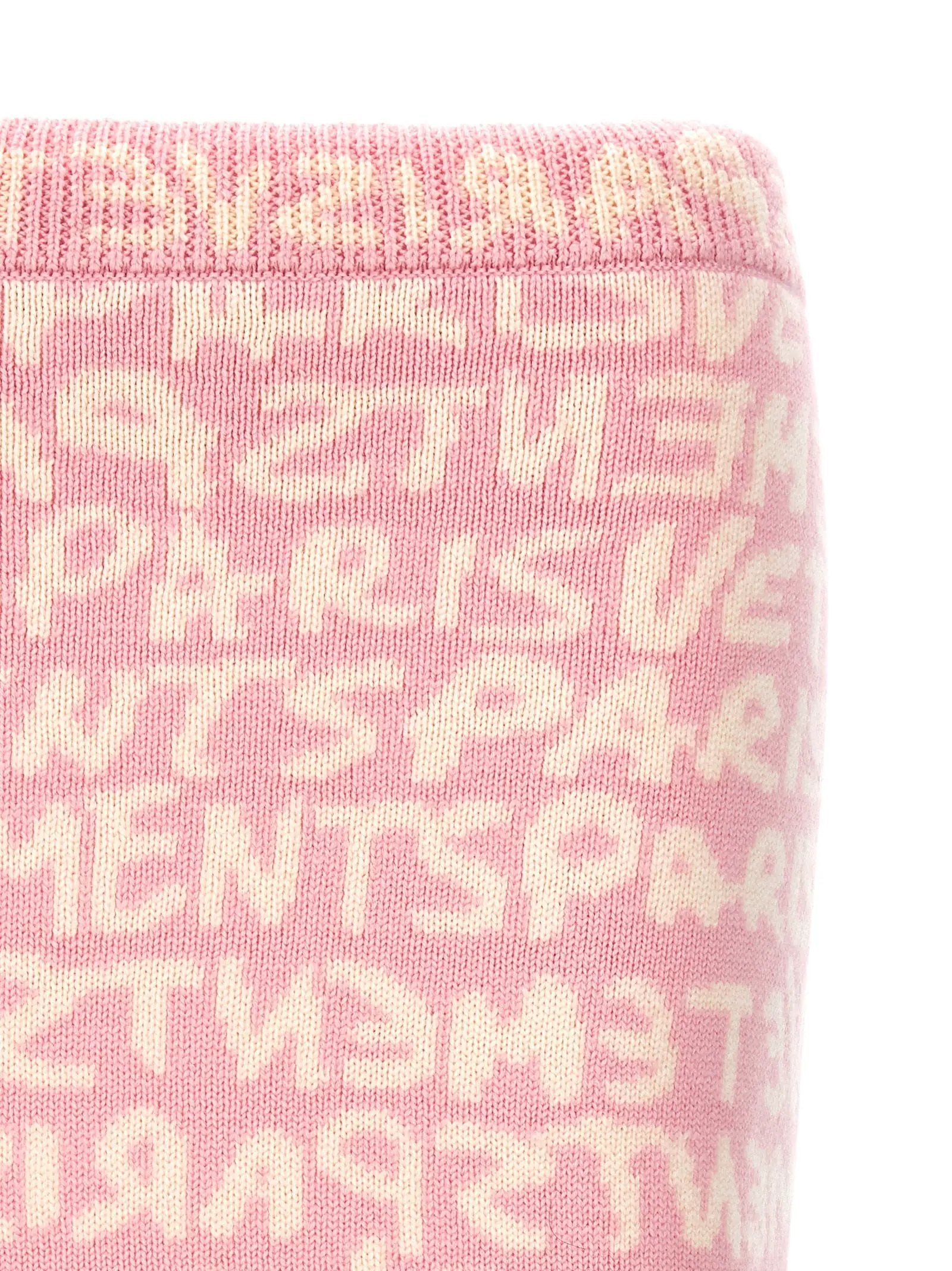 Vetements Multicolor Merino Wool Long Skirt