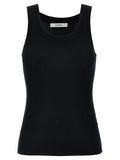Max Mara Black Virgin Wool Sleeveles T-Shirt