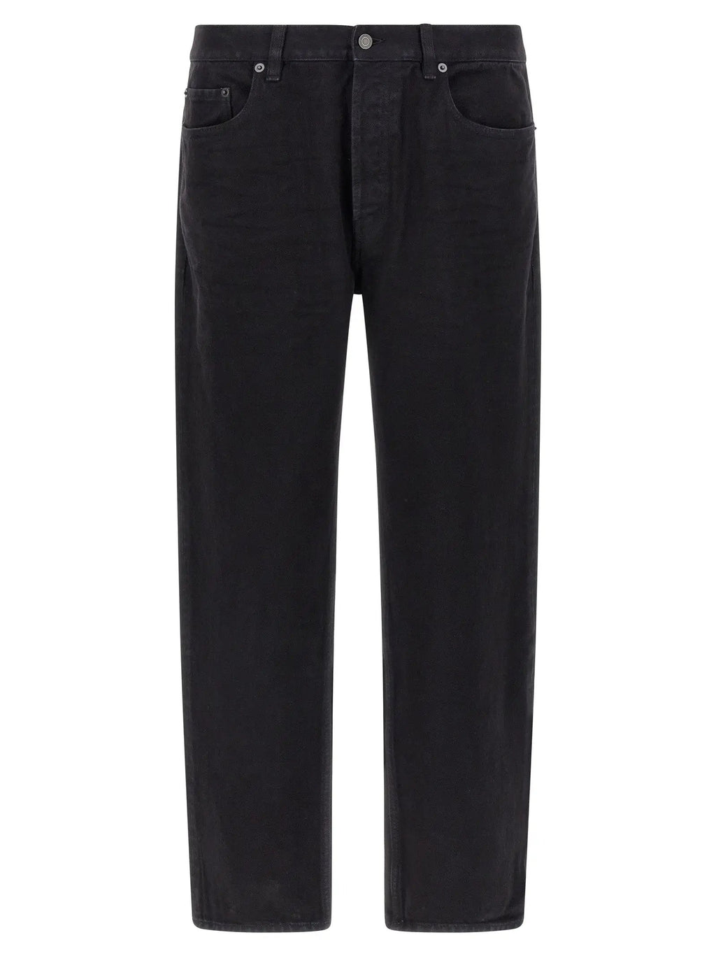 Saint Laurent Black Cotton Straight-Leg Jeans