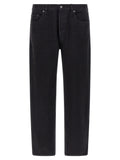 Saint Laurent Black Cotton Straight-Leg Jeans