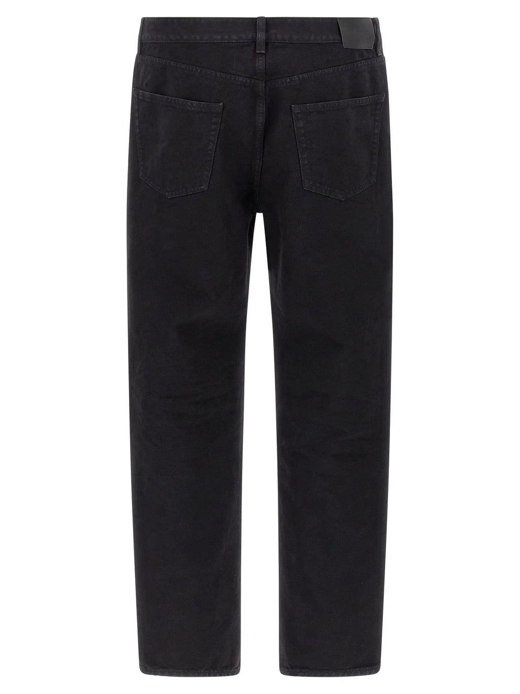 Saint Laurent Black Cotton Straight-Leg Jeans