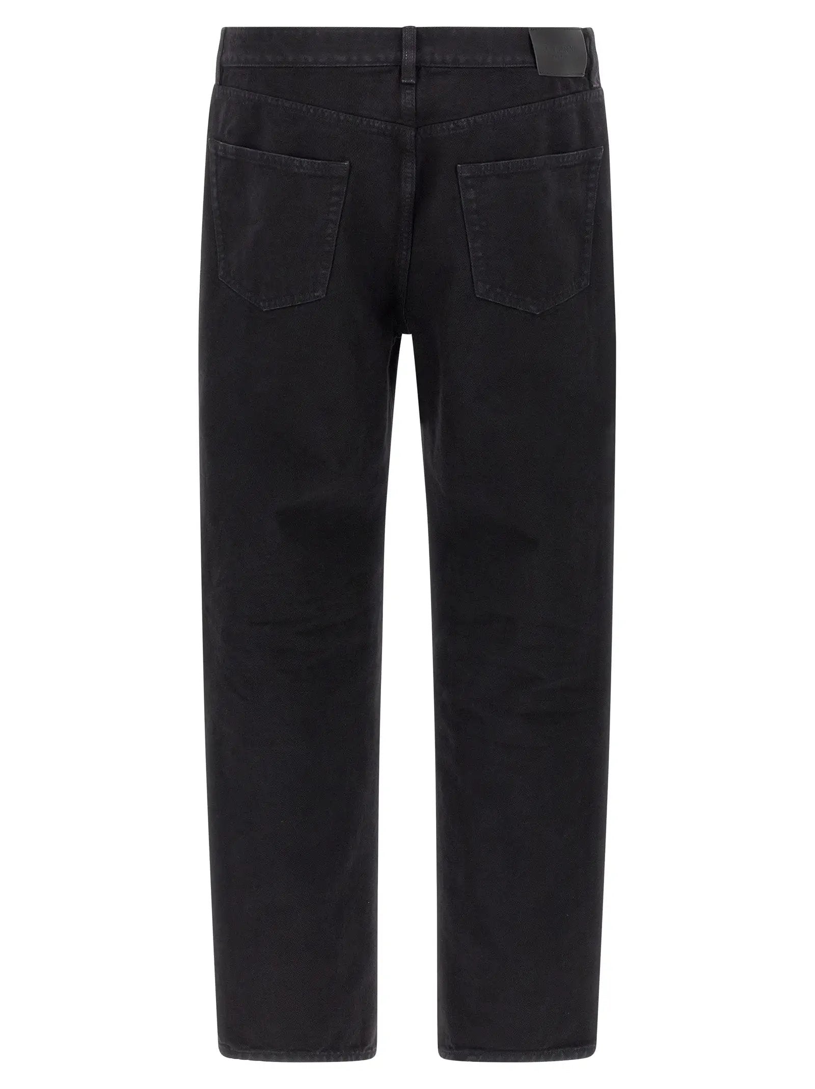 Saint Laurent Black Cotton Straight-Leg Jeans
