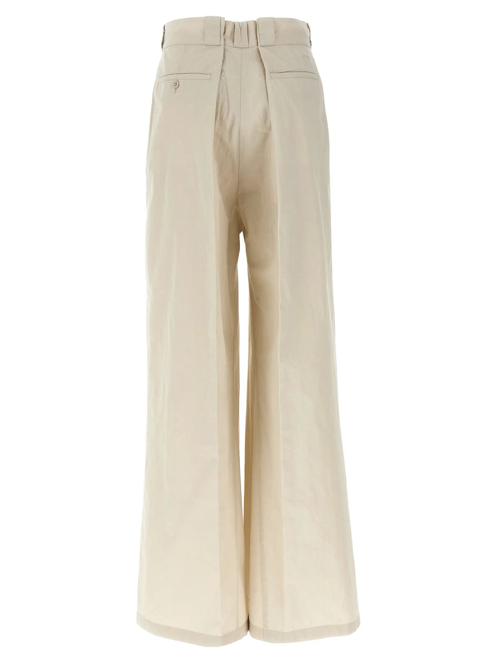 Maison Margiela Beige Cotton Casual Pants