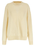 Jil Sander White Wool Cardigan