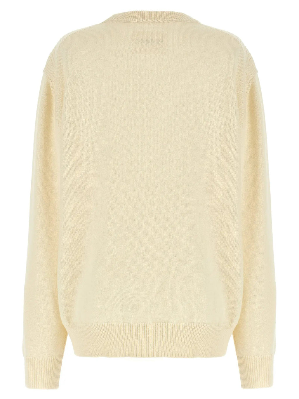 Jil Sander White Wool Cardigan