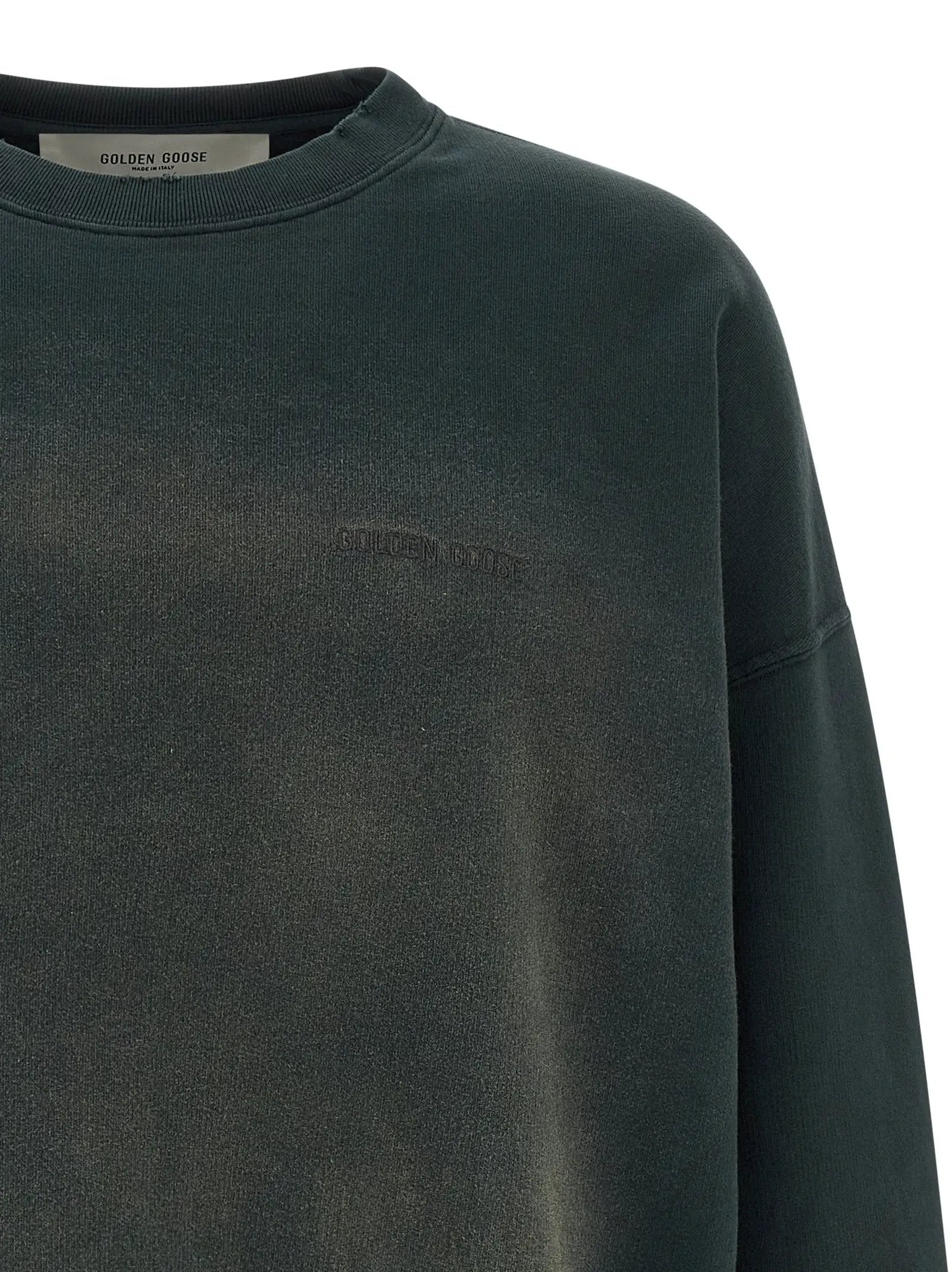 Sweat-shirt en coton noir Golden Goose