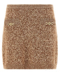 Versace Multicolor Virgin Wool Long Skirt