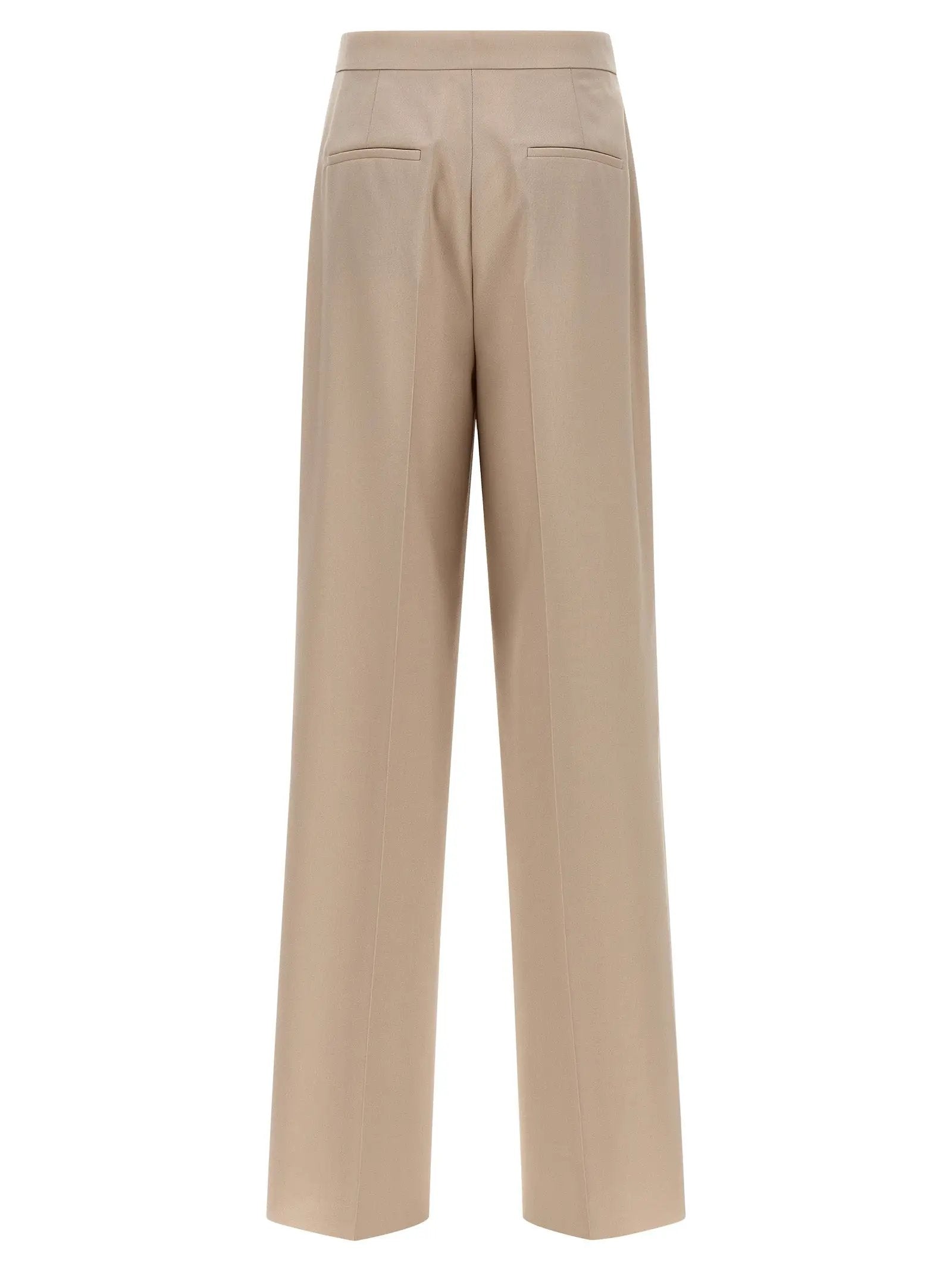 Max Mara Beige Virgin Wool Dress Pants