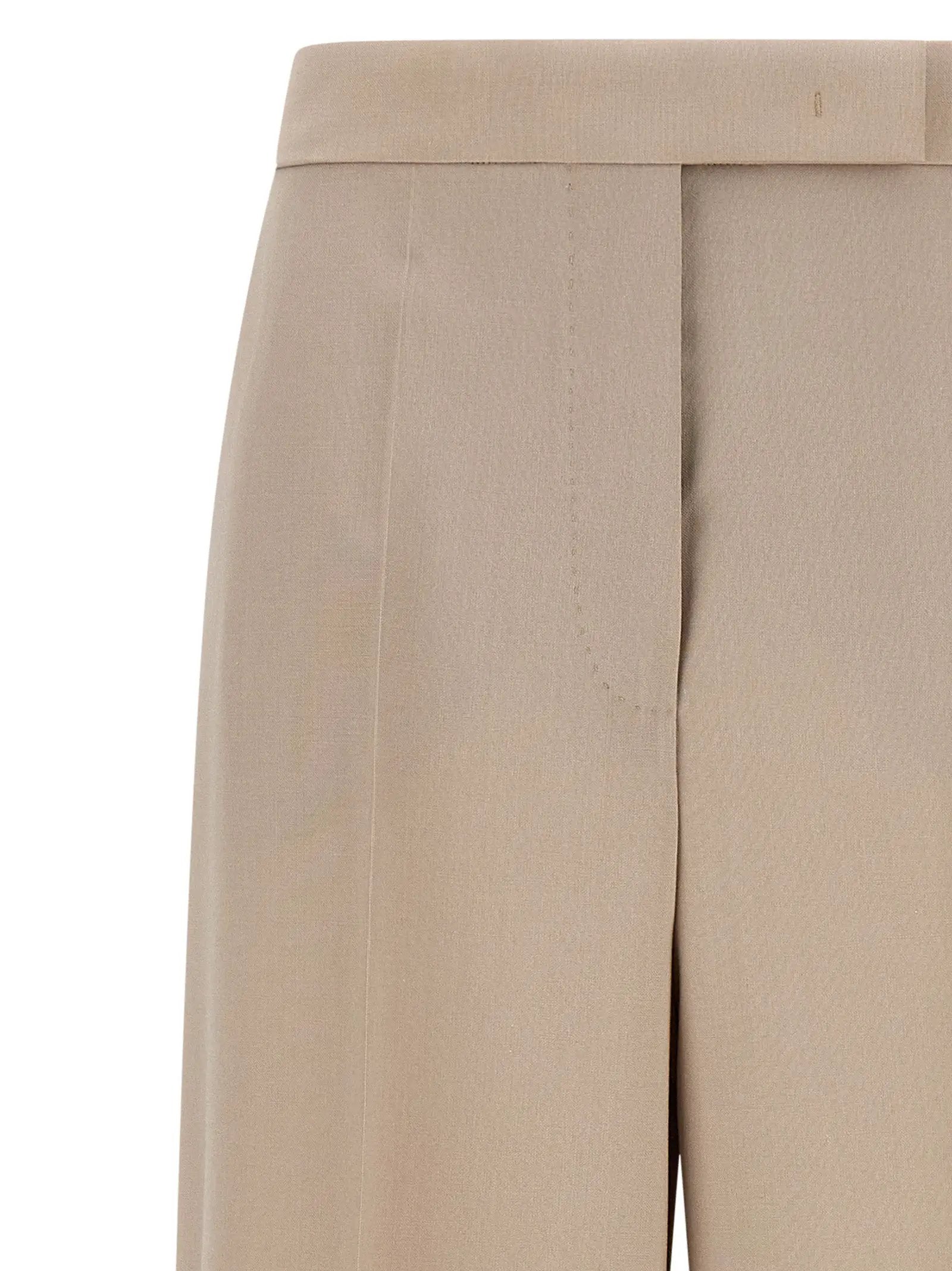 Max Mara Beige Virgin Wool Dress Pants