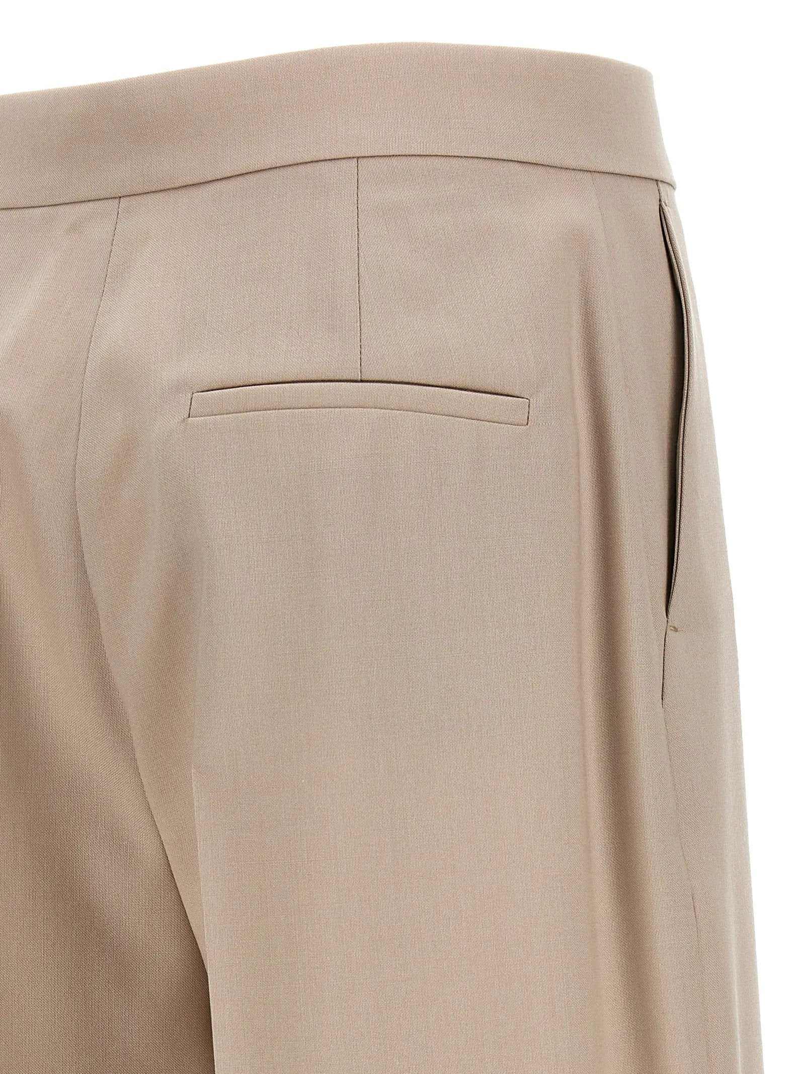 Max Mara Beige Virgin Wool Dress Pants