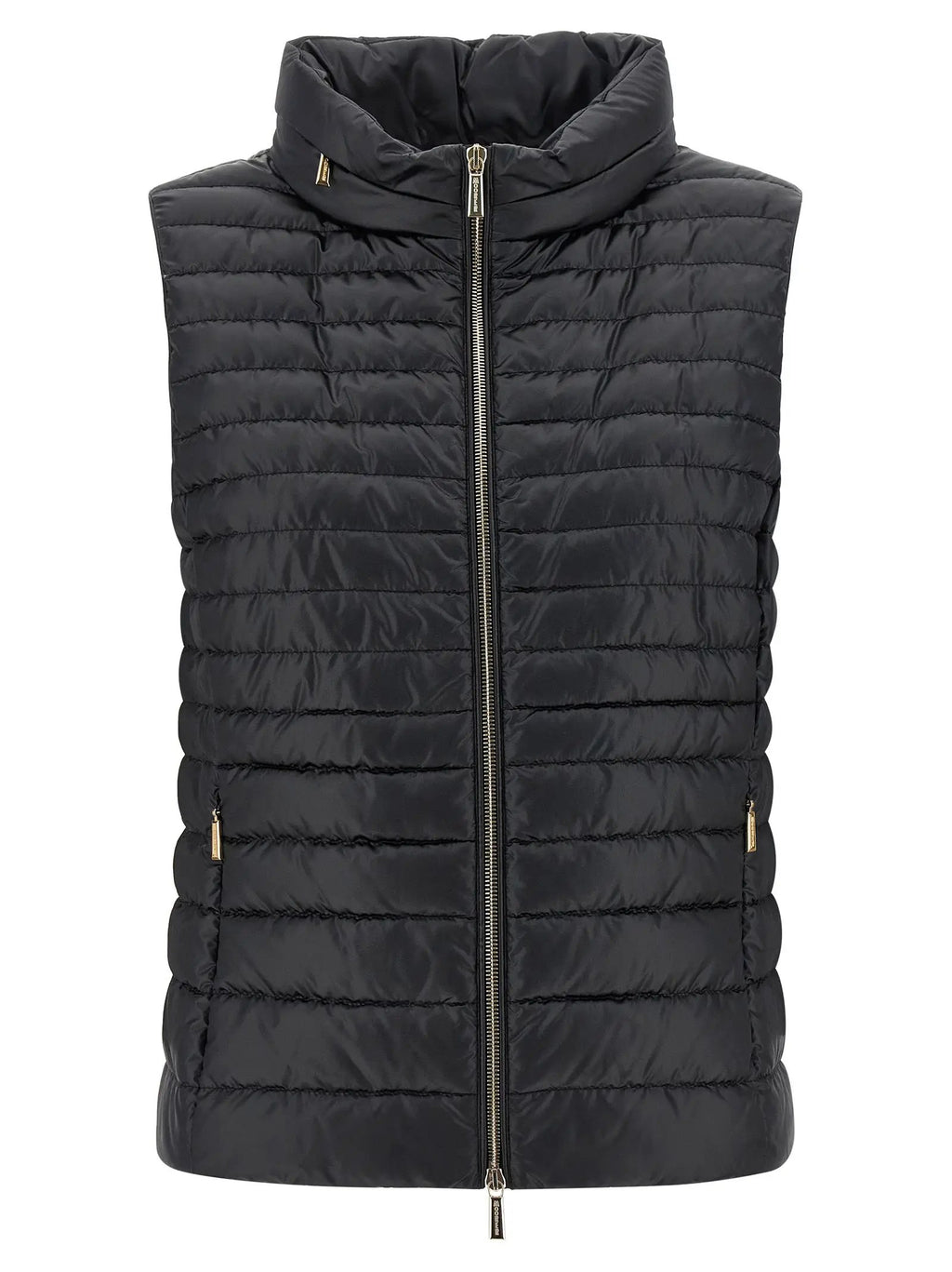 MooRER Black Polyester Sleeveless Jacket
