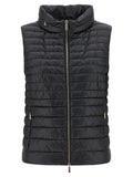 MooRER Black Polyester Sleeveless Jacket