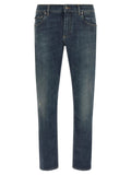 Dolce & Gabbana Blue Cotton Straight-Leg Jeans