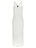 PINKO White Polyester Long Dress
