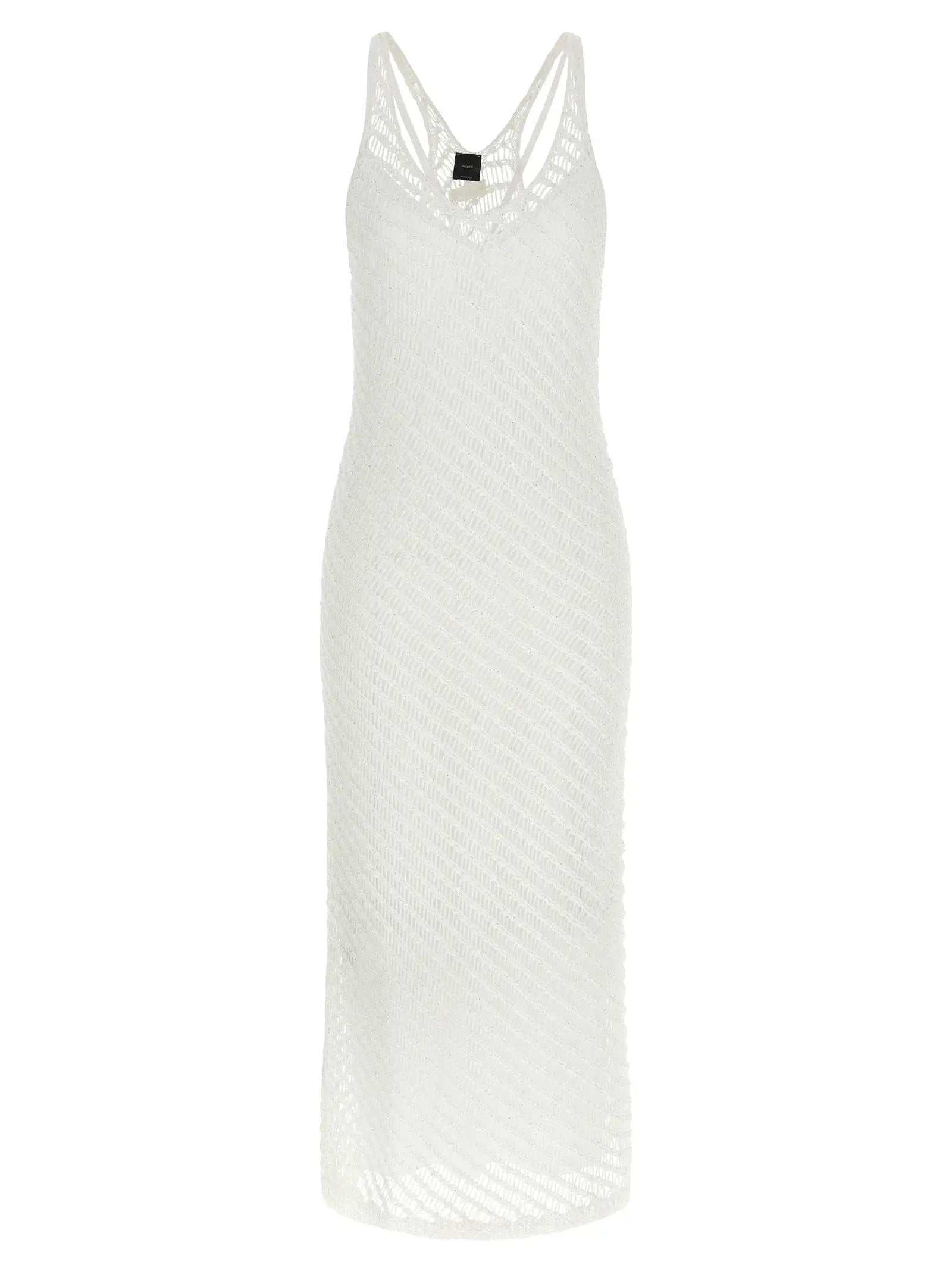 PINKO White Polyester Long Dress