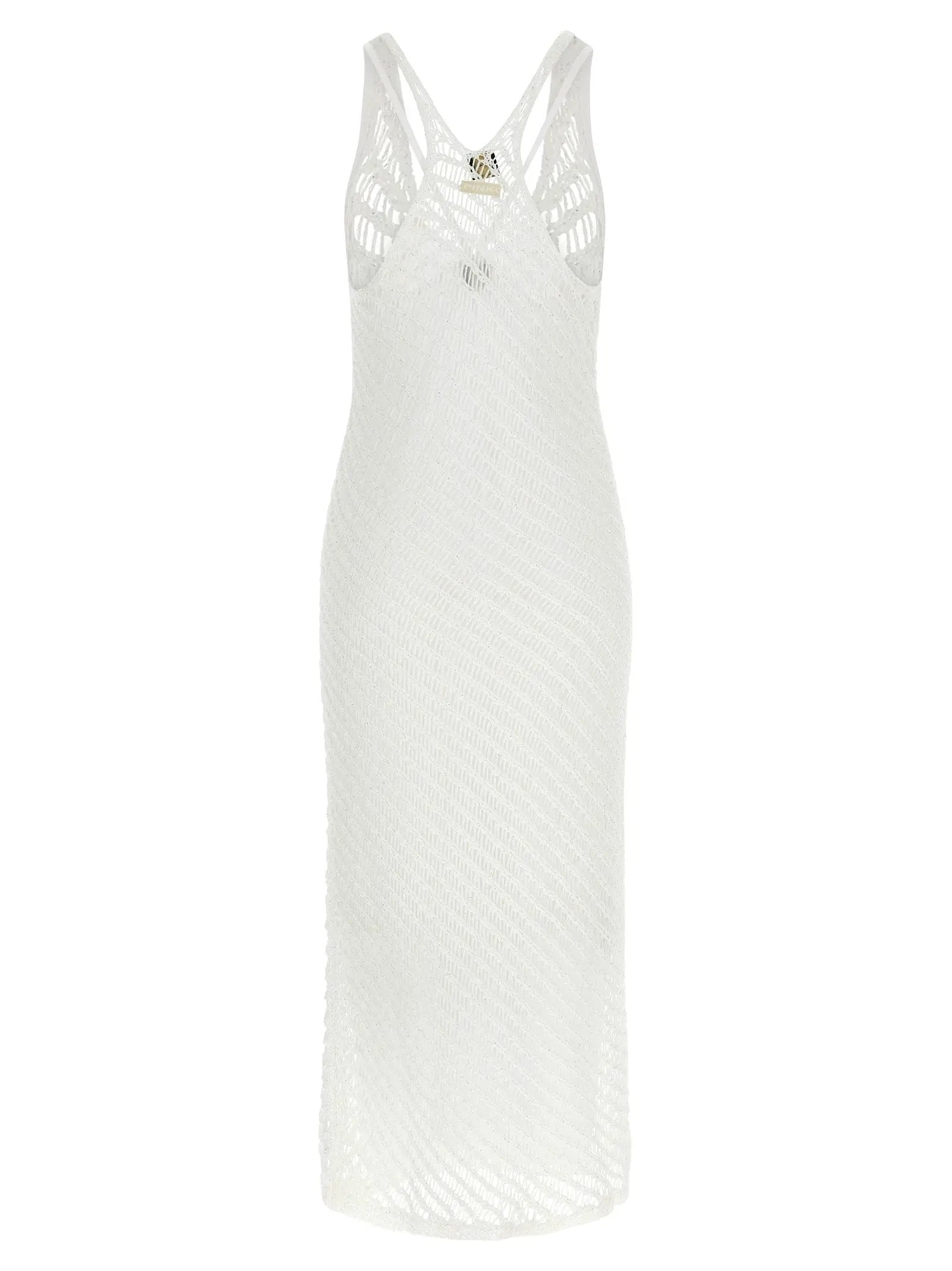 PINKO White Polyester Long Dress