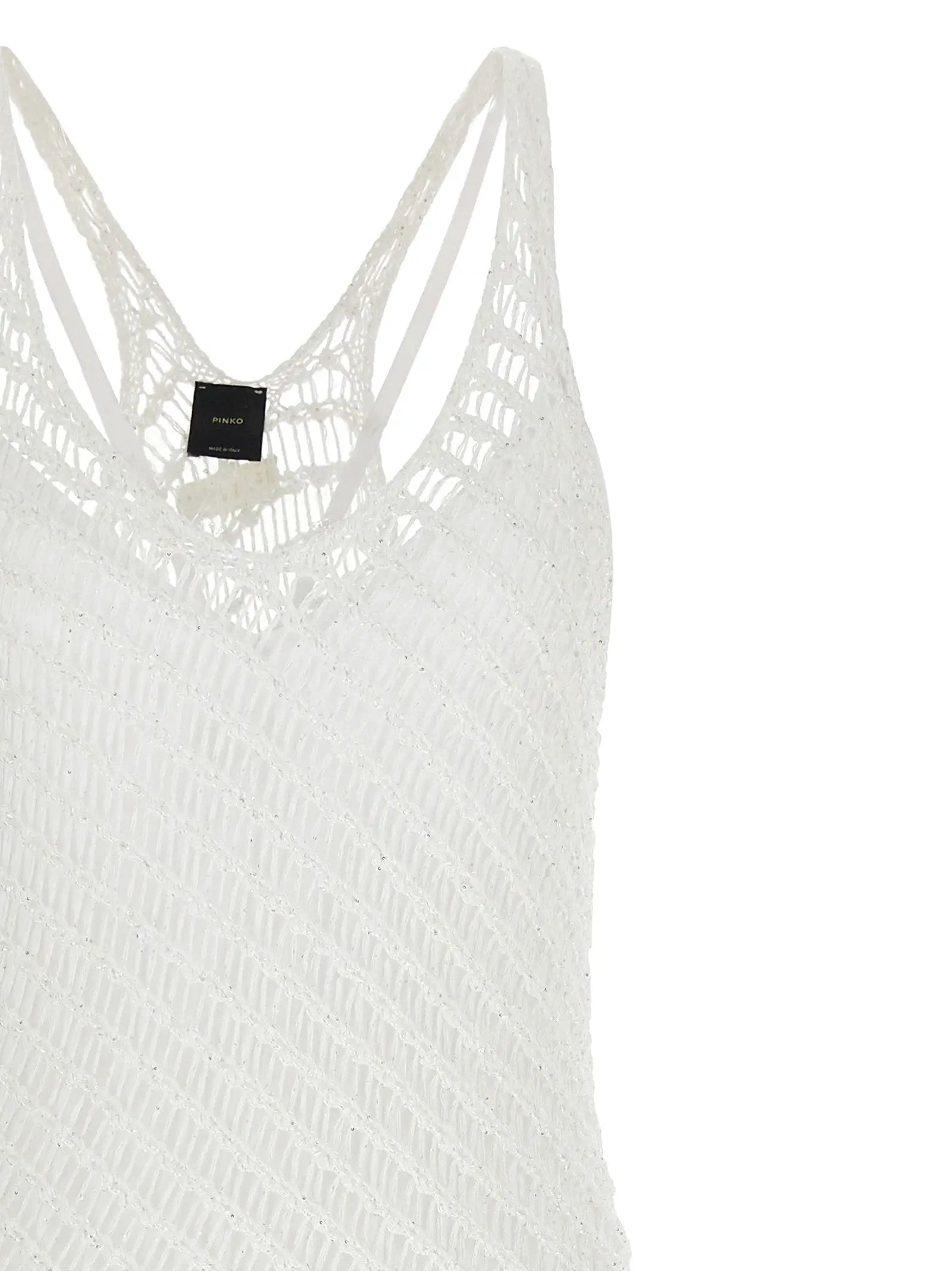 PINKO White Polyester Long Dress