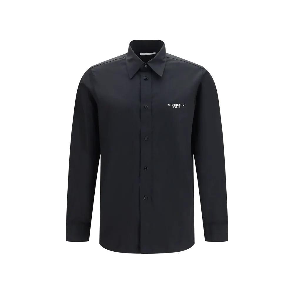 Chemise habillée en coton noir Givenchy