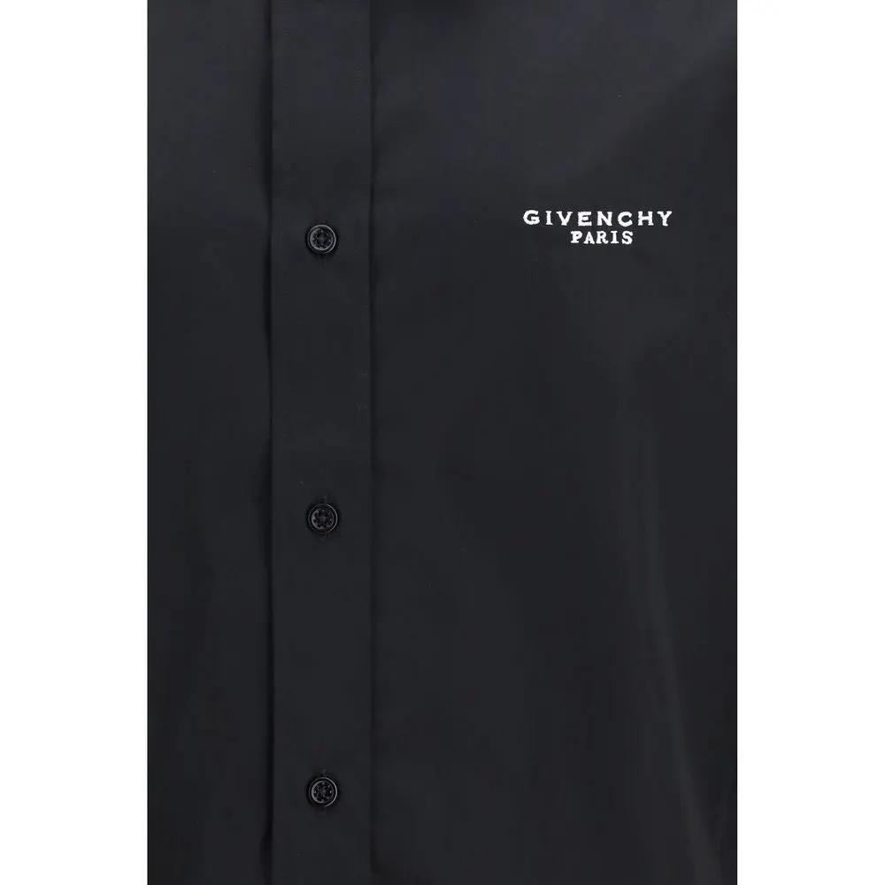 Chemise habillée en coton noir Givenchy