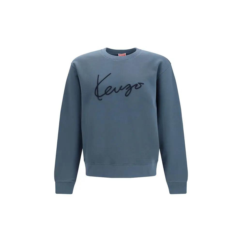Kenzo Blue Cotton Sweatshirt