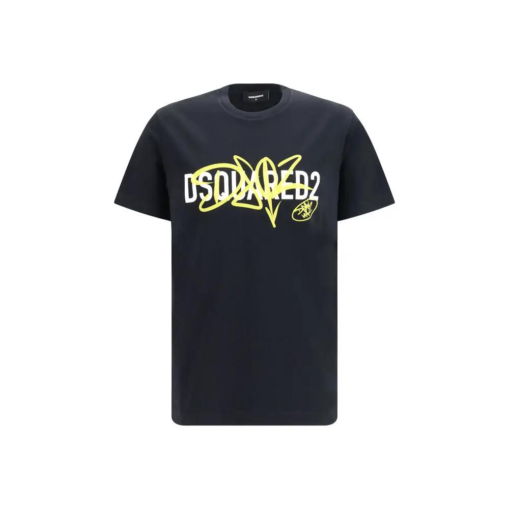 T-shirt en coton noir Dsquared²