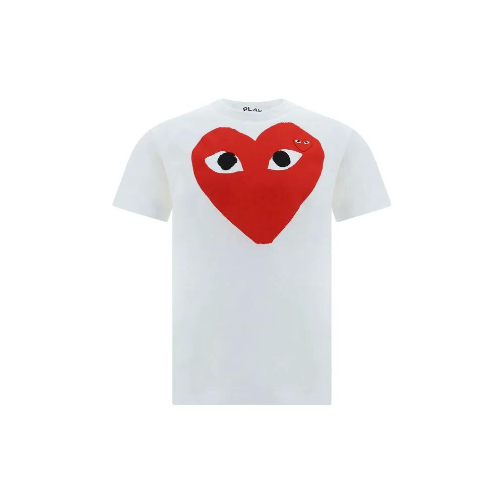 T-shirt blanc en coton Comme Des Garçons Play