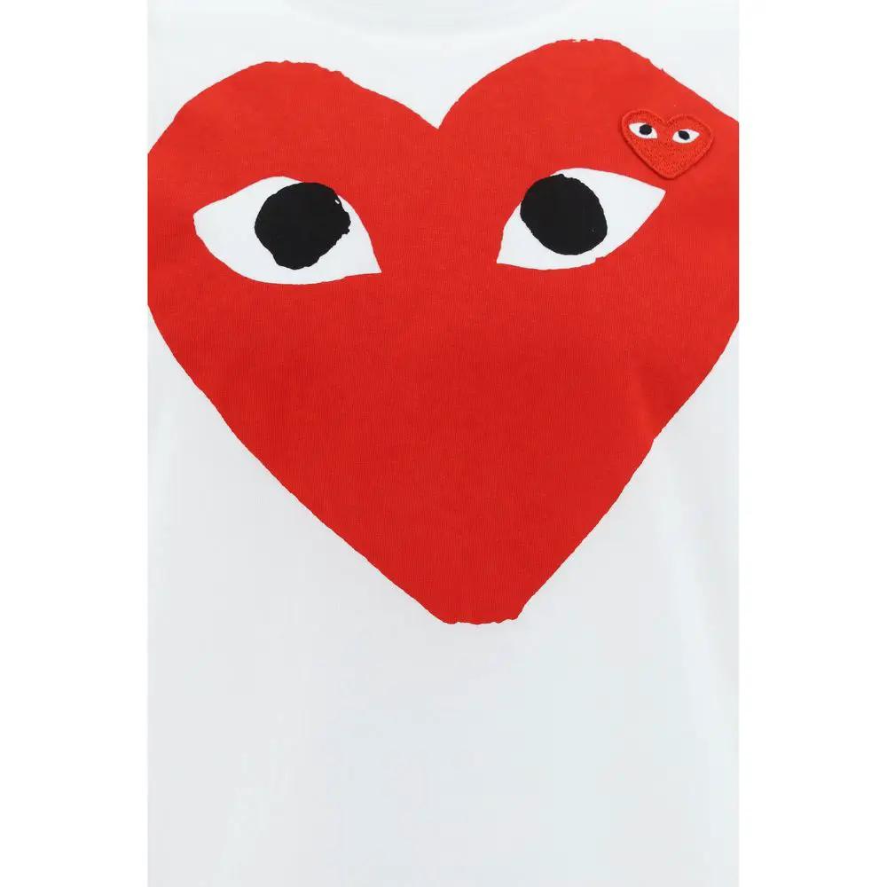 T-shirt blanc en coton Comme Des Garçons Play
