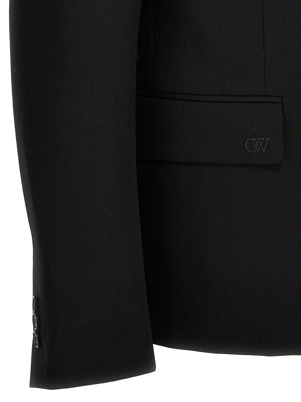 Off-White Black Wool Blazer