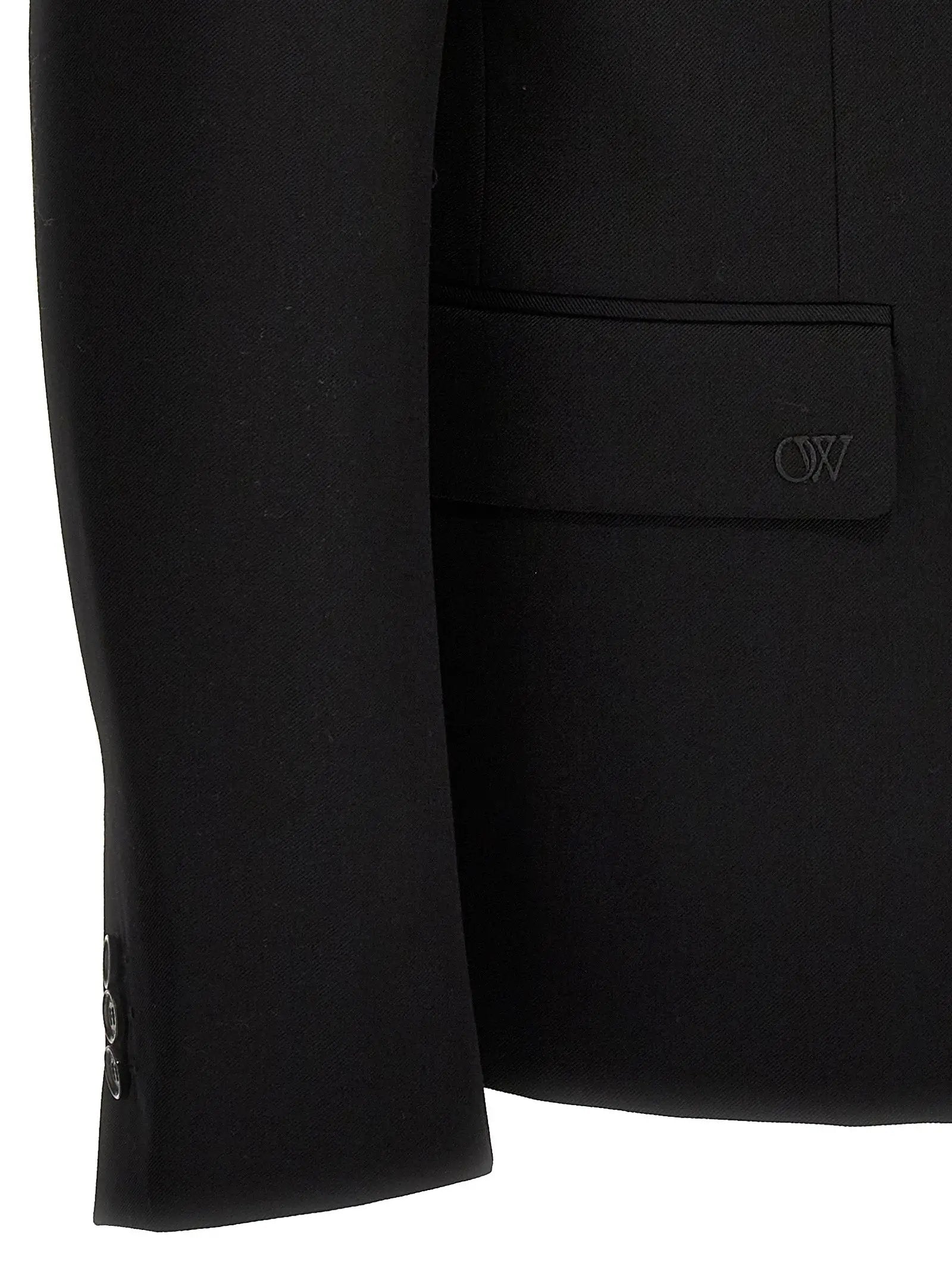Off-White Black Wool Blazer