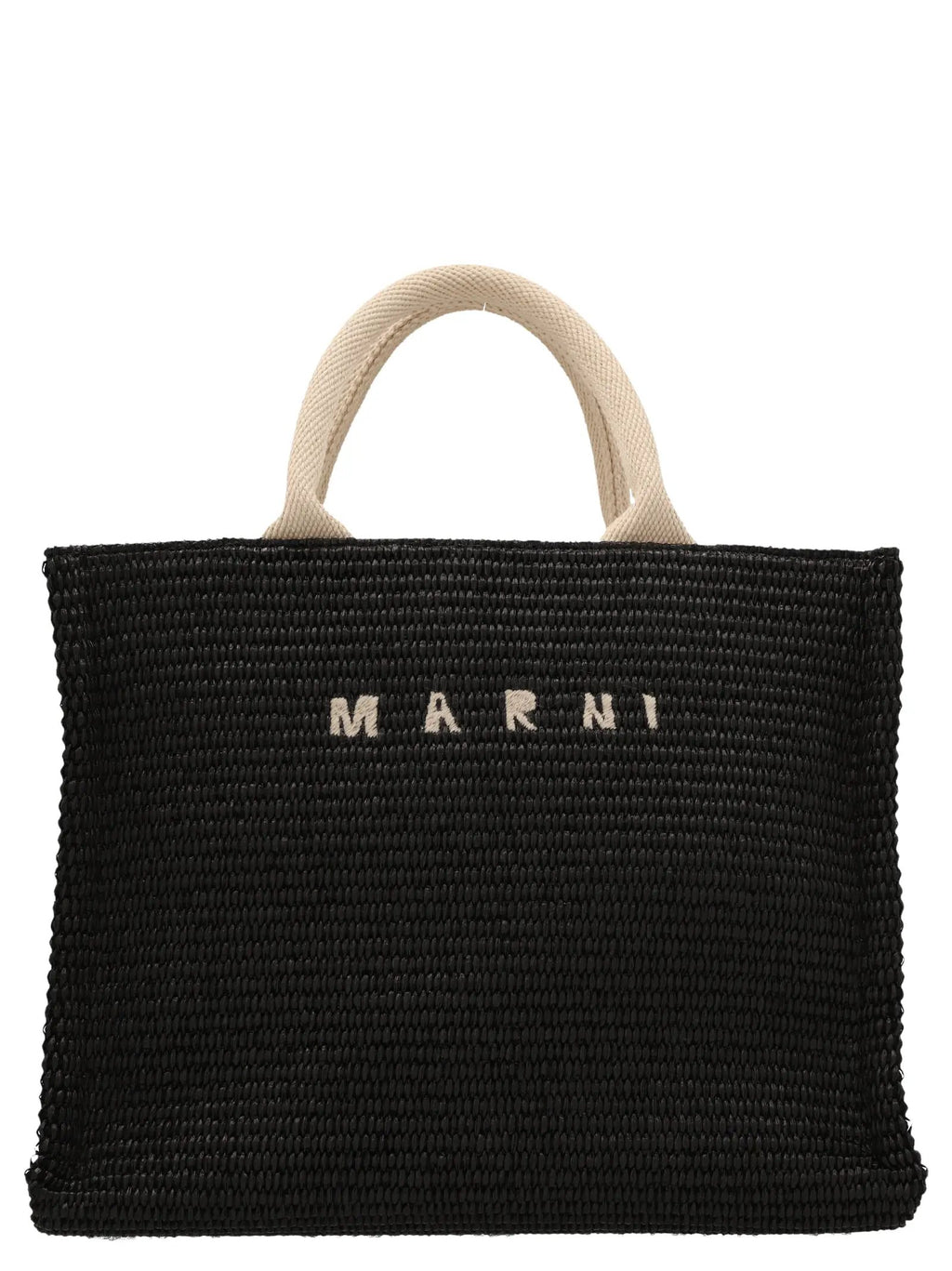 Marni Black Cotton Tote Bag