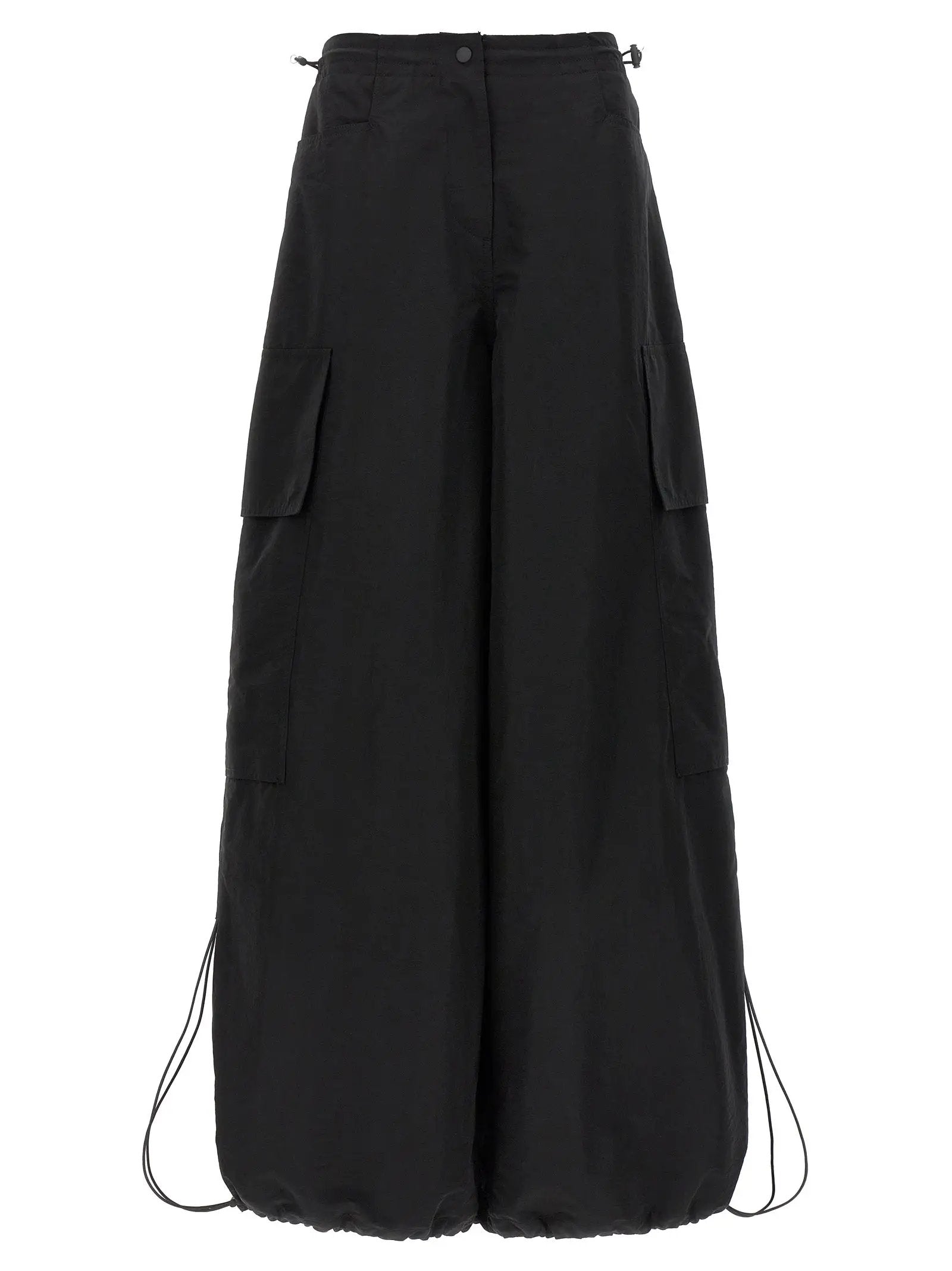 Palm Angels Black Polyamide Casual Pants