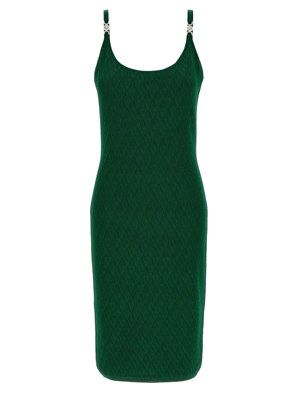 Versace Bicolor Viscose Midi Dress