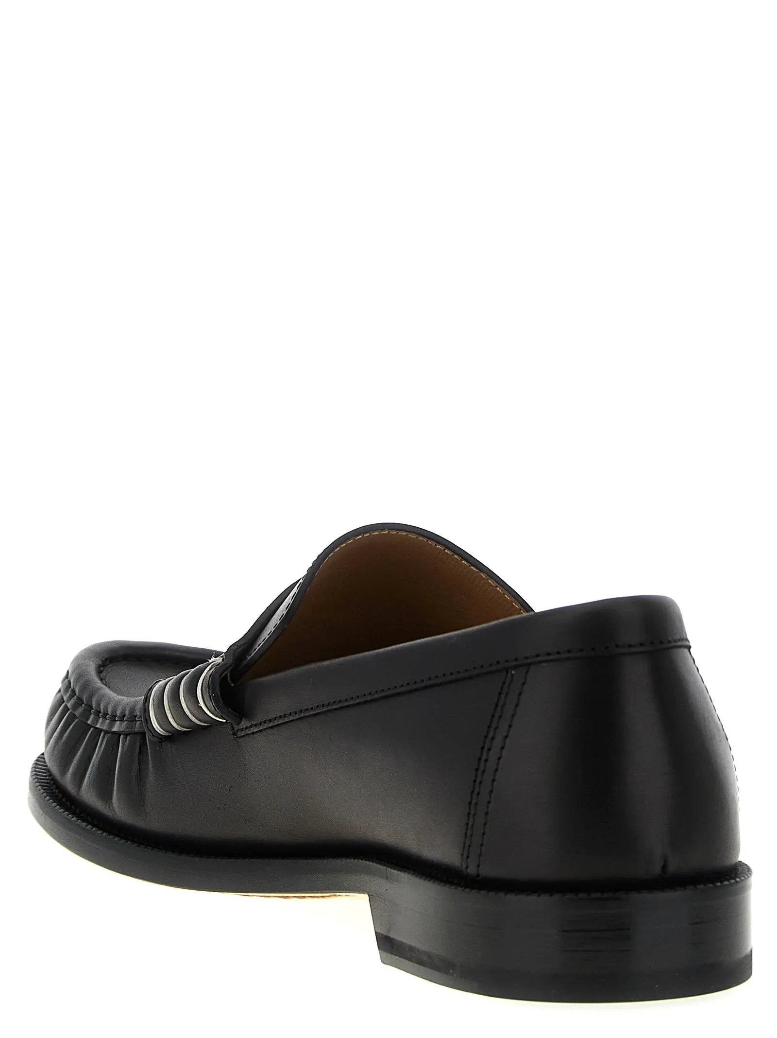 J.W.Anderson Black Calfskin Slip-On Loafers